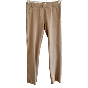 Betabrand Tan Straight Leg Classic Dress Yoga Pants Khaki Twill